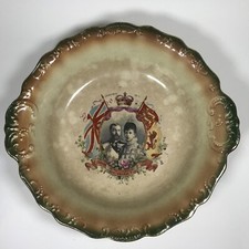 Antique King George V Queen Mary Coronation 1912 Souvenir Bowl England