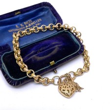 9ct gold belcher bracelet - 9ct,