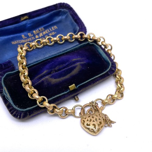 9ct gold belcher - 9ct, bracelet