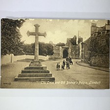 Llandaff Postcard c1919 The Cross and Old Bishop's Palace Children Cardiff Wales