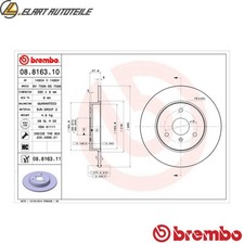 2x BRAKE DISCS 08.8163.11 FOR SMART FORTWO/CONVERTIBLE ROADSTER CITY COUPE CONVERTIBLE  