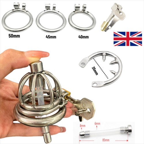 Stainless steel chastity cage - stainless,