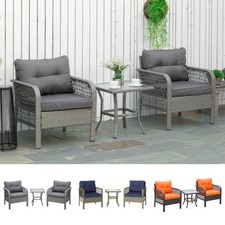 3 Pieces Patio Rattan Wicker