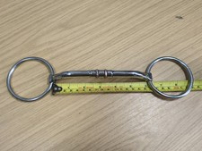 6" Loose Ring Barrel Comfort Snaffle Bit with Copper Rollers  *Free Postage*