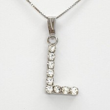 Womens Jewelry Gift 925 Sterling Silver Letter Initial Chain Necklace Pendant UK