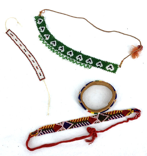 Native american seed bead hat - american,