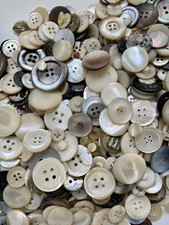 HUGE 1kg. LOT VINTAGE MOTHER of PEARL SHELL BUTTONS
