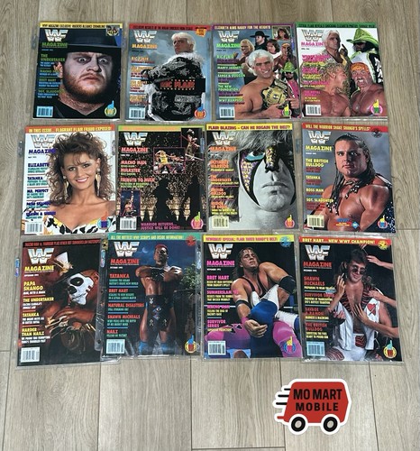 Wwf magazine lot bundle 1992 - wwf,