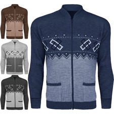 MENS ZIP UP GRANDDAD CARDIGAN