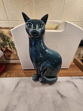 Poole Pottery Ceramic Blue Cat