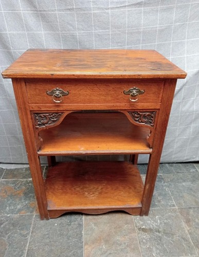 Antique oak tier console - antique,