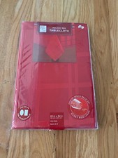 Red table cloth - oblong - seats 6-8 - 60x84 inches