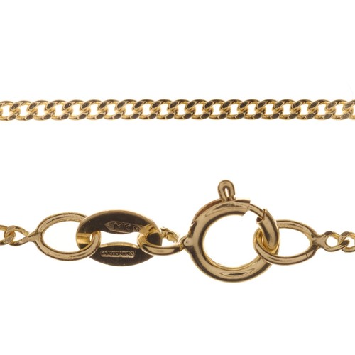 9ct gold chain necklace curb - necklace,