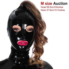 M size Womens Latex Hood Hair