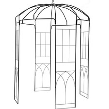 Uimoso Birdcage Shape Gazebo Pergola 9' x 6.6' for Wedding Outdoor Garden Black