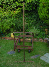 Vintage Long Handle Wide Head Garden Rake Collectable Tool #3