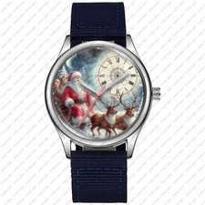 SANTA BEAUTIFUL CHRISTMAS ART #2 Trendy Unisex 38mm Dial Wrist Watch