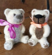 Teddy Bear Needle Felting Kit  *All you need, 100% wool, plastic free!!!* UK New