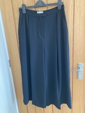 Whistles Black, Cropped, Wide Leg Trousers. Size 12