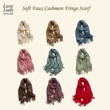 Faux Cashmere Scarf Soft Large