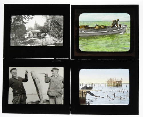 Antique magic lantern slides - magic,