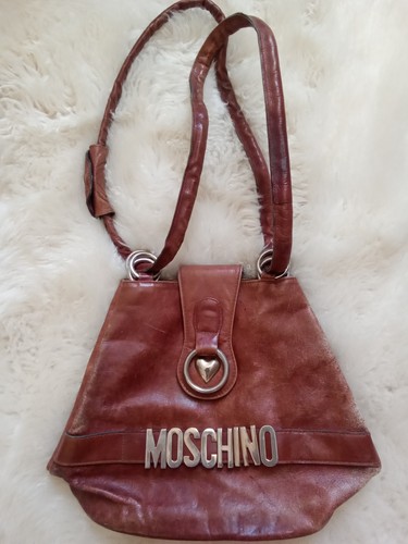 Moschino brown leather vintage