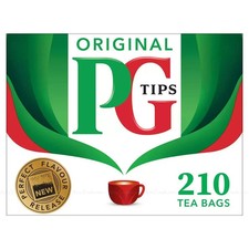 Original PG Tips Biodegradable Tea Bags 210 Pack - New Box