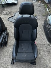 AUDI A4 B8 S-LINE BLACK LEATHER FRONT SEATS LEFT AND RIGHT 2008-2014 CADDY VAN
