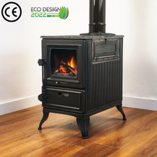 Cast iron cooker wood - cast, burning