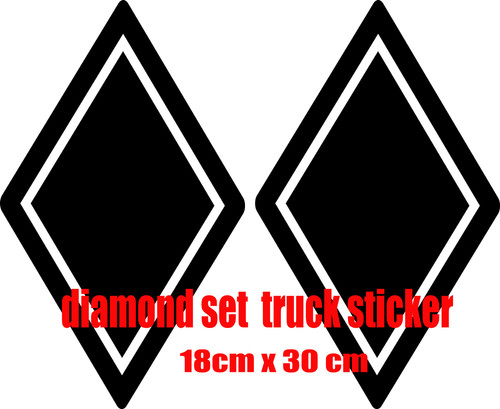Diamond set sticker lorry - sticker,