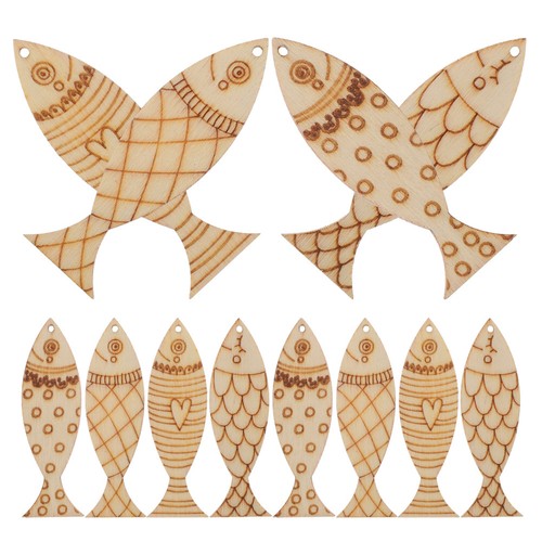 50pcs wooden fish - 50pcs, craft