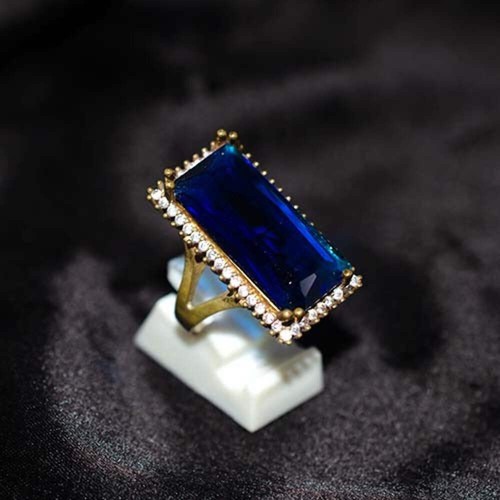 Carat gold plated blue - 6,