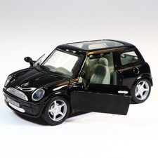 Smart Toys Mini Cooper S 1:32 Black Pull Back Diecast Car Opening Doors Sunroof