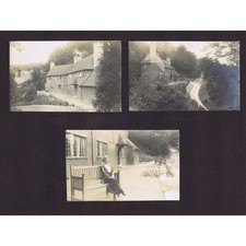STRICHCOMBE Glos Miss Isabel Taylor at Home - 3x Antique Photographs 1916