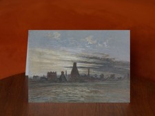 Oast House at Dusk by Thomas Lindsay - A5 Art Print Greeting Card