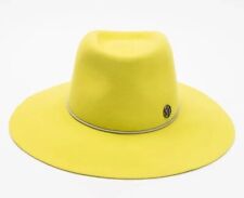 RRP€650 MAISON MICHEL Rabbit Felt Fedora Hat Size S HANDMADE Ribbon Logo