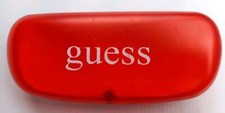Guess Hard Plastic Glasses Case. Used Good Condition. Red Transparent 