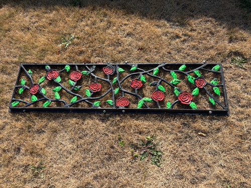 Vintage cast iron garden bench - iron,