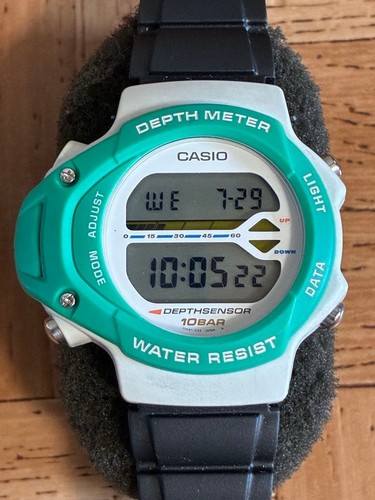 Casio digital watch with - watch, depth