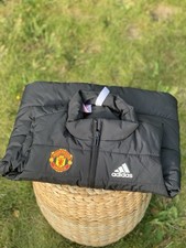 5-6yr Manchester United adidas Padded Gilet - Black - Kids
