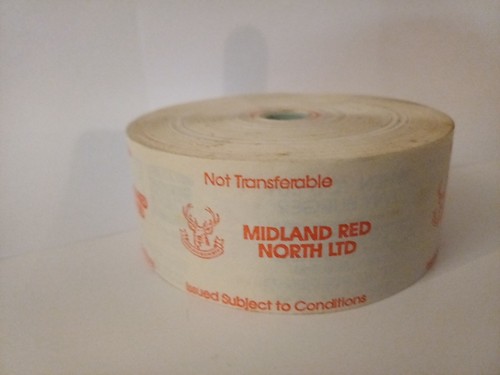 Midland red north ticket - ticket, roll