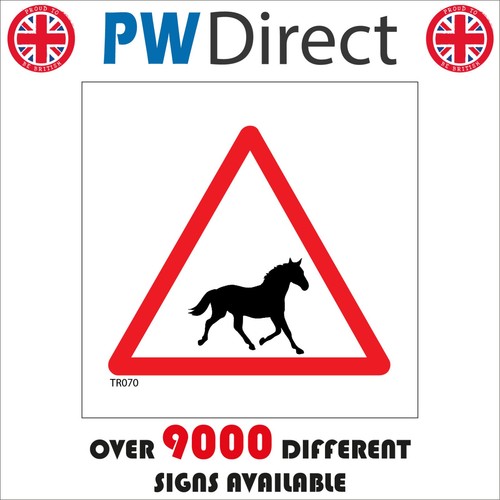 Sign warning horses stables - horses,