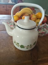 Vintage Enamel Kettle with