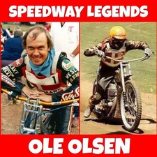 OLE OLSEN--SPEEDWAY LEGENDS--STICKY BACK STICKER