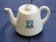 Antique Shelley Bone China Crested Ware Teapot Aylesbury