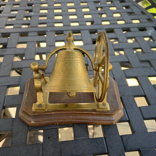 Vintage brass desktop ship - brass,