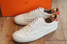 Hermes H White Leather Shoes