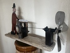 Wind  Sculpture Folk Art Automata Automona  Vintage Outsider Nieve Art Garage