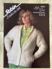 Robin knitting pattern 14211. Cardigan, Super Chunky 30-42".  NEW, old stock