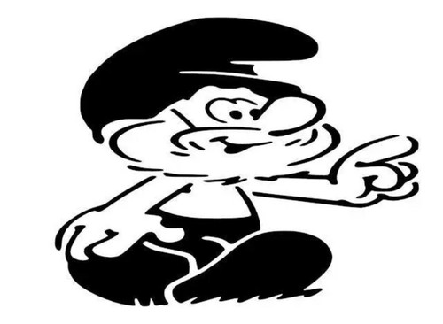 Smurf vinyl car decal - smurf, /